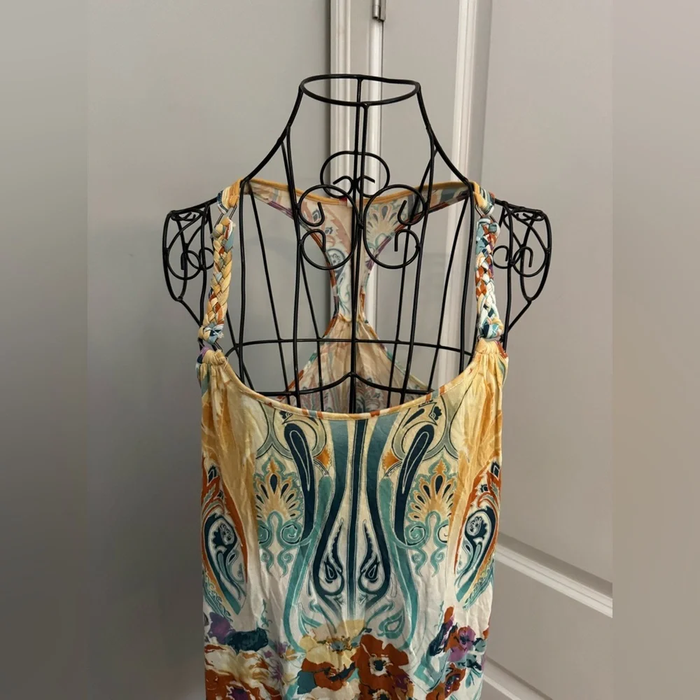 Free People Psychedelic Braided Strap Noveau Tunic Tank Size XS